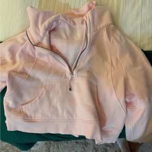Lululemon Athletica Light Pink Half-Zip Hoodie